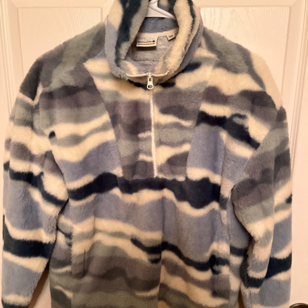 Cozy Striped Fleece Sweatshirt